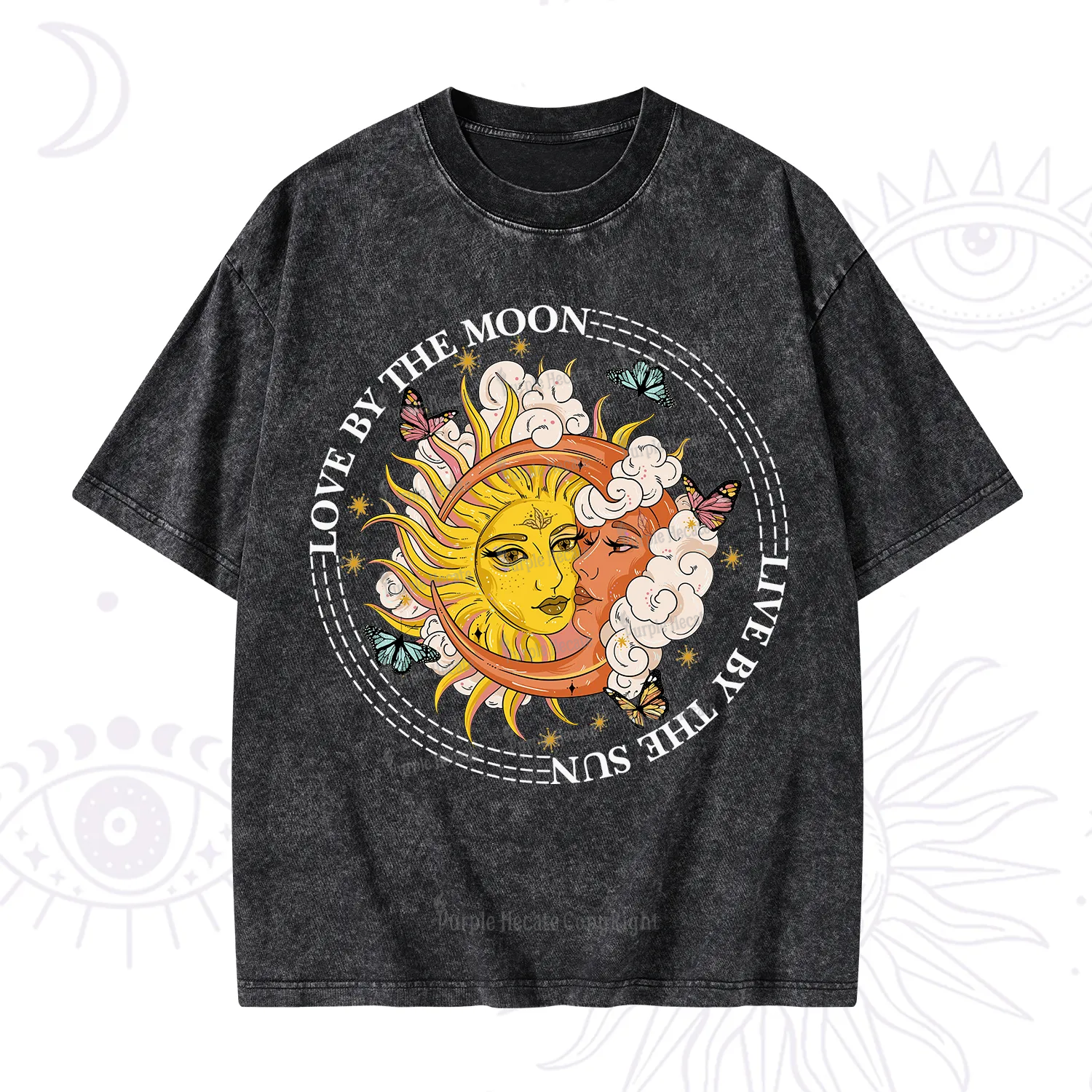 Purplehecate Live By The Sun Love By The Moon Washed T-Shirt