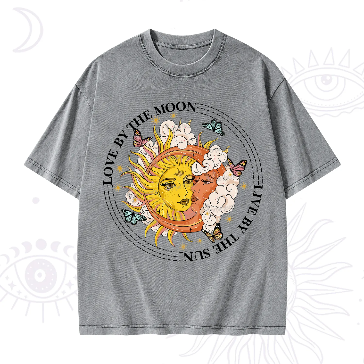 Purplehecate Live By The Sun Love By The Moon Washed T-Shirt
