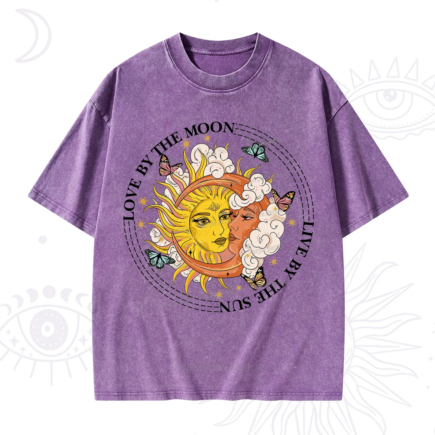 Purplehecate Live By The Sun Love By The Moon Washed T-Shirt