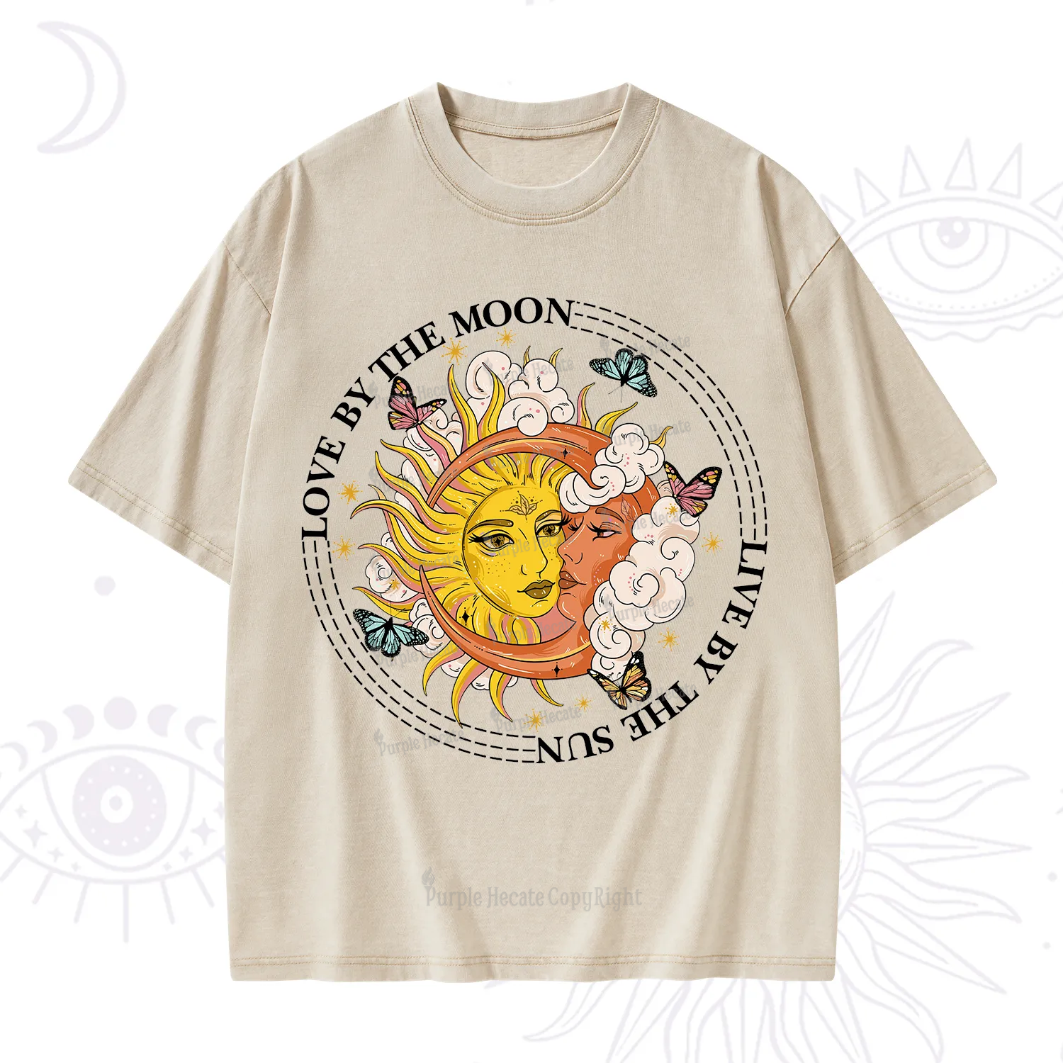 Purplehecate Live By The Sun Love By The Moon Washed T-Shirt