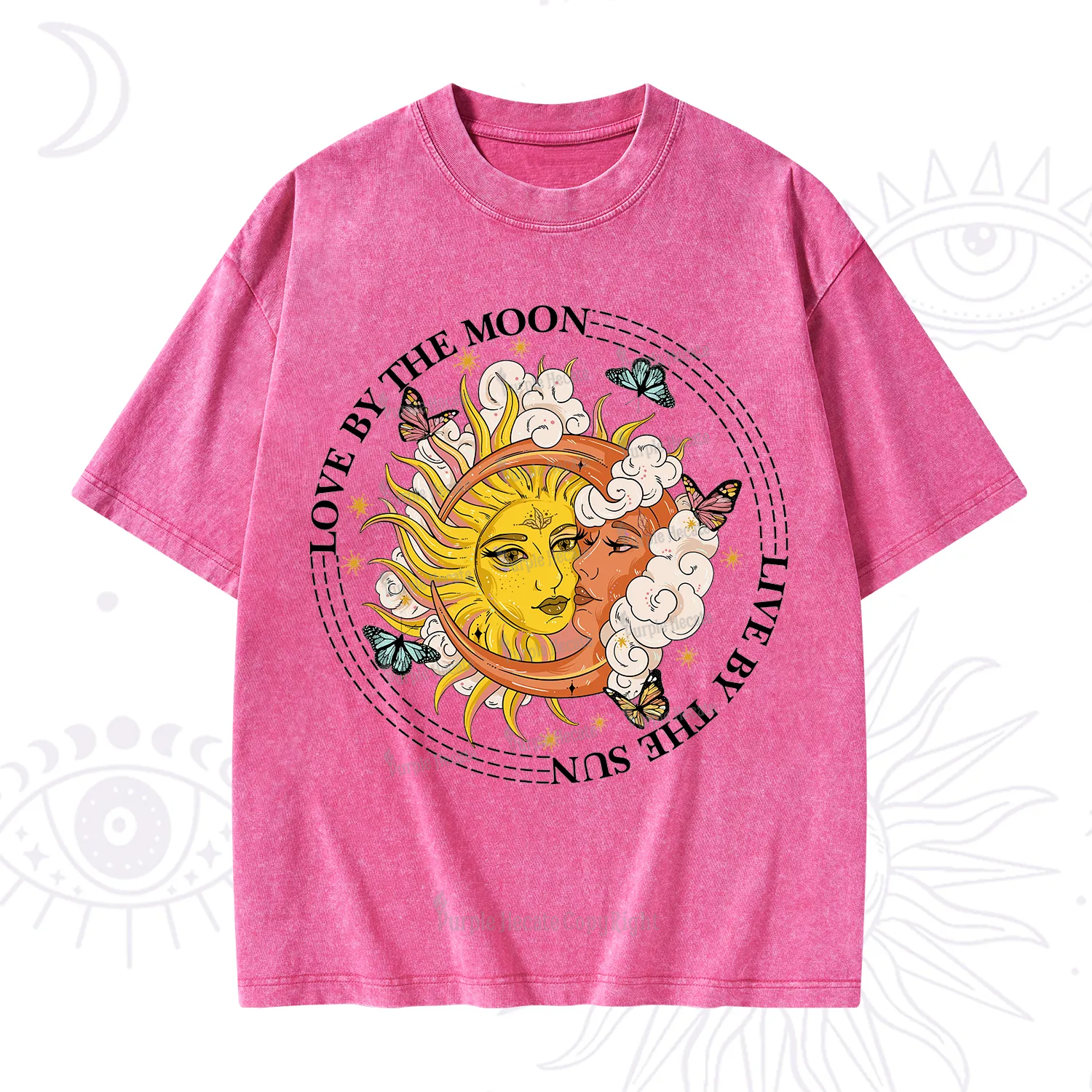 Purplehecate Live By The Sun Love By The Moon Washed T-Shirt