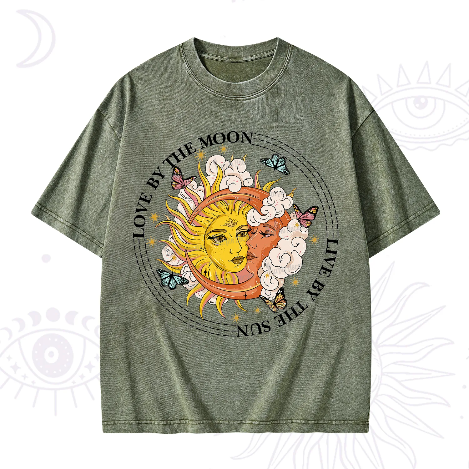 Purplehecate Live By The Sun Love By The Moon Washed T-Shirt