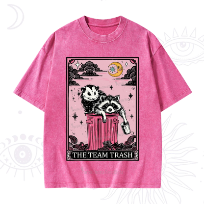 Purplehecate The Team Trash Raccoon & Possum Tarot Washed T-Shirt