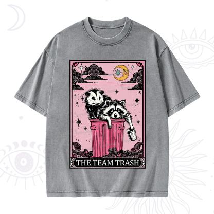 Purplehecate The Team Trash Raccoon & Possum Tarot Washed T-Shirt