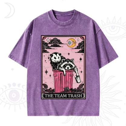 Purplehecate The Team Trash Raccoon & Possum Tarot Washed T-Shirt