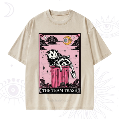 Purplehecate The Team Trash Raccoon & Possum Tarot Washed T-Shirt