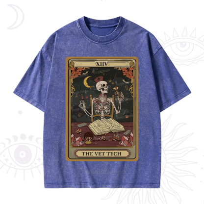Purplehecate The Vet Tech Skeleton Tarot Washed T-Shirt