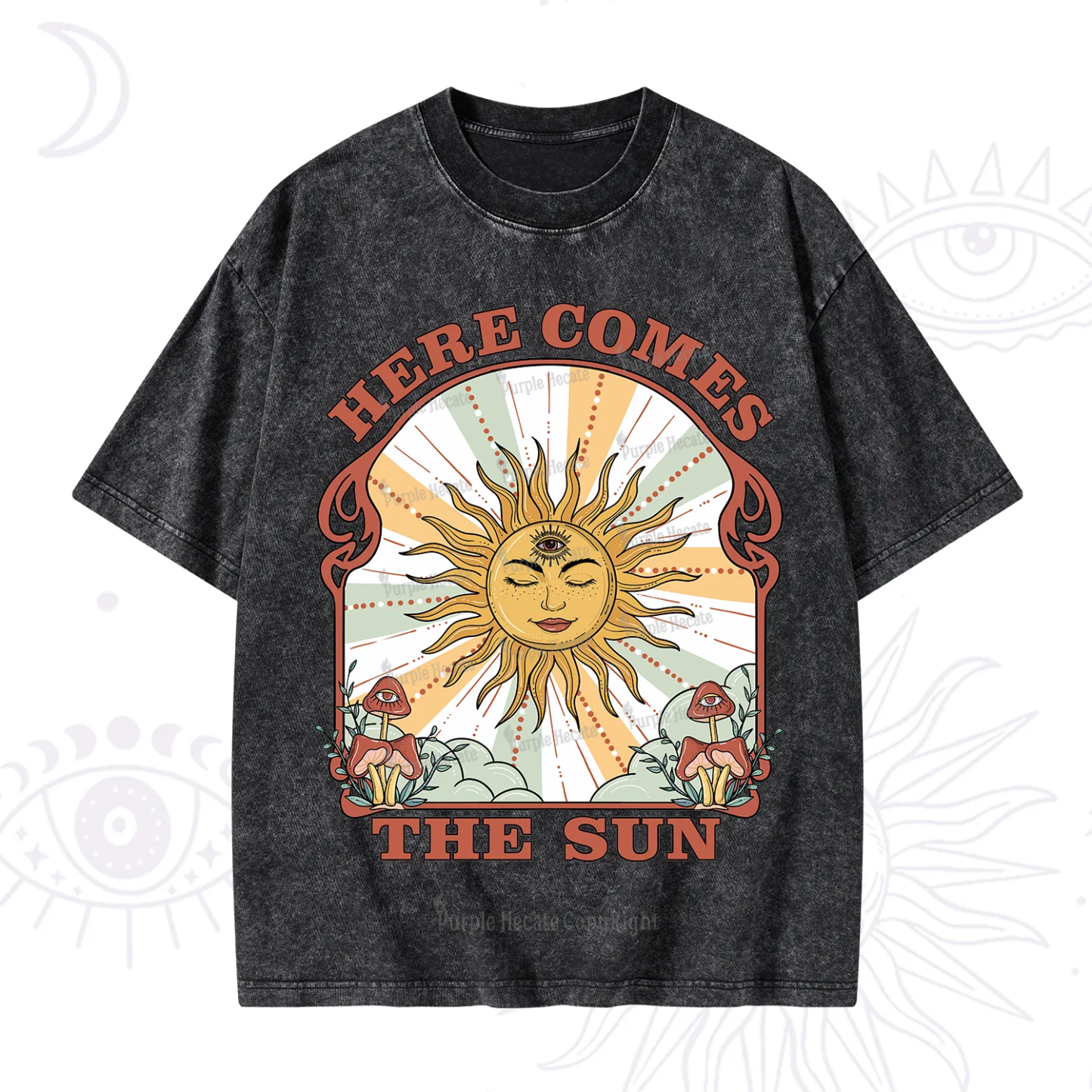 Purplehecate Here Comes The Sun Washed T-Shirt