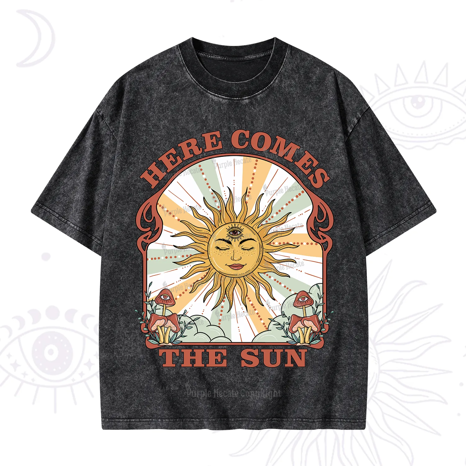 Purplehecate Here Comes The Sun Washed T-Shirt