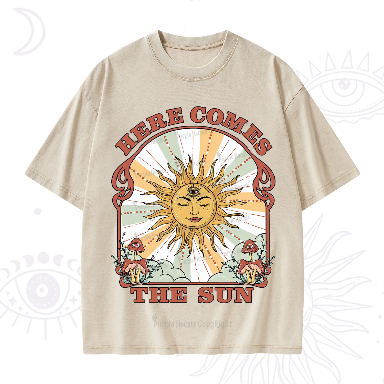 Purplehecate Here Comes The Sun Washed T-Shirt