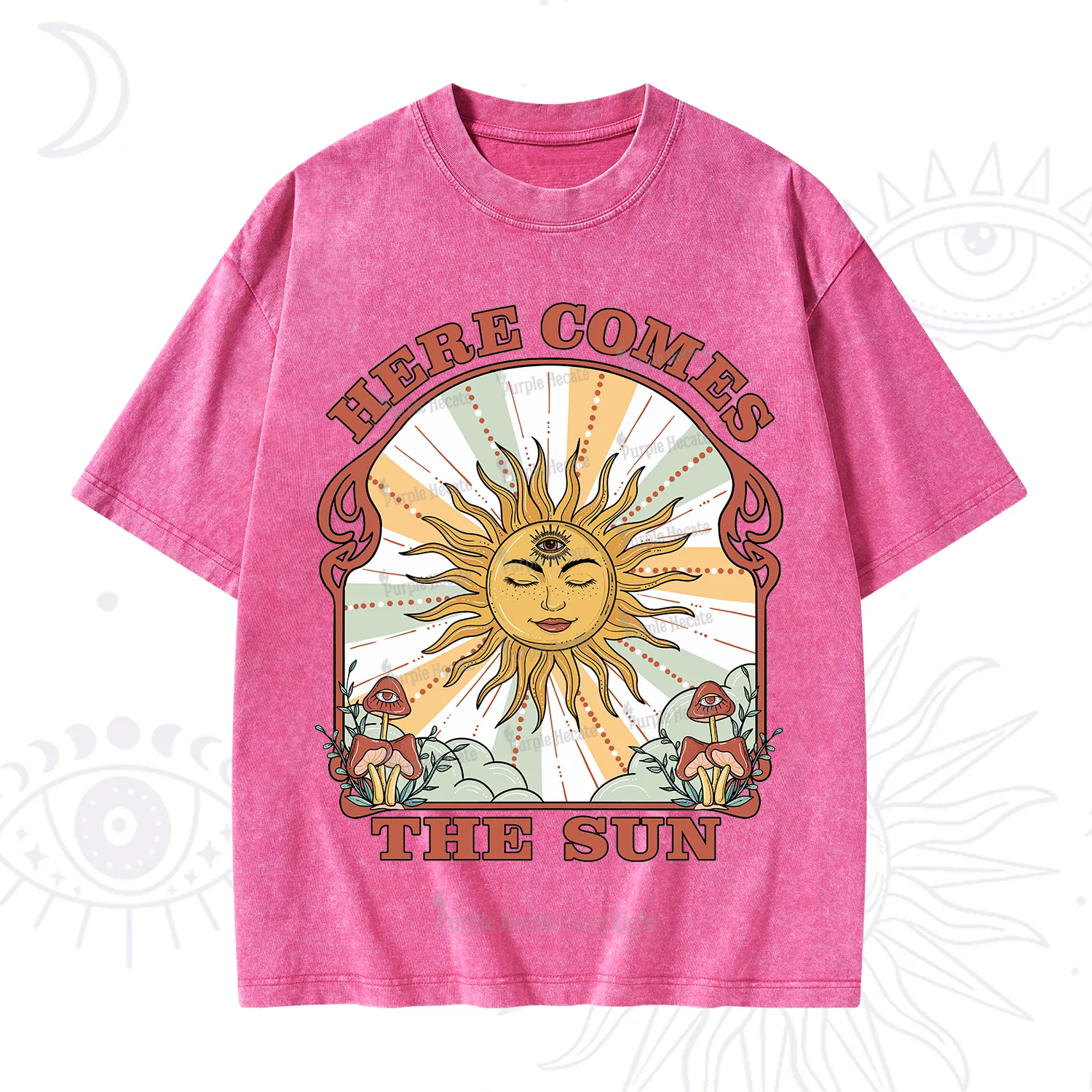 Purplehecate Here Comes The Sun Washed T-Shirt