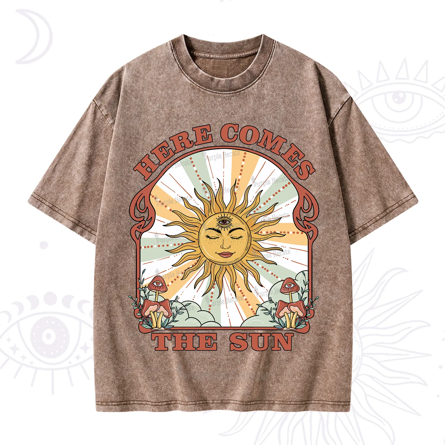 Purplehecate Here Comes The Sun Washed T-Shirt