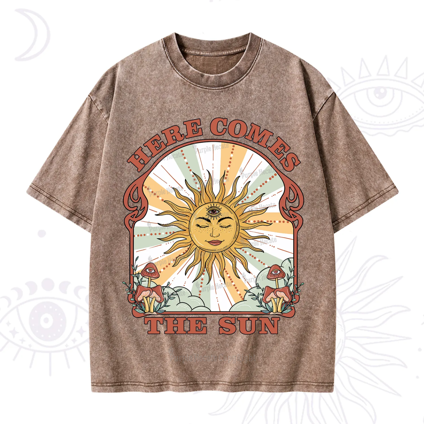 Purplehecate Here Comes The Sun Washed T-Shirt
