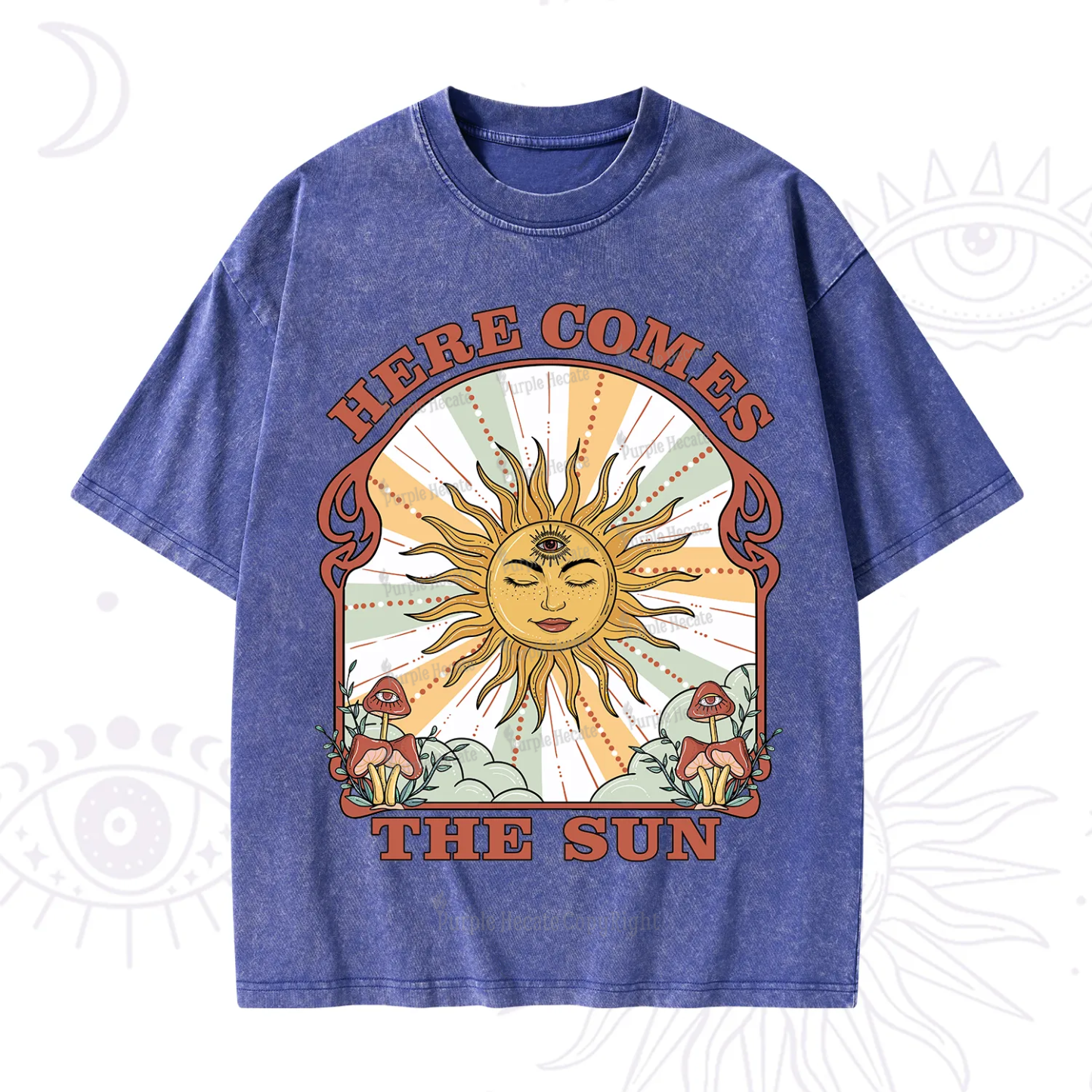 Purplehecate Here Comes The Sun Washed T-Shirt