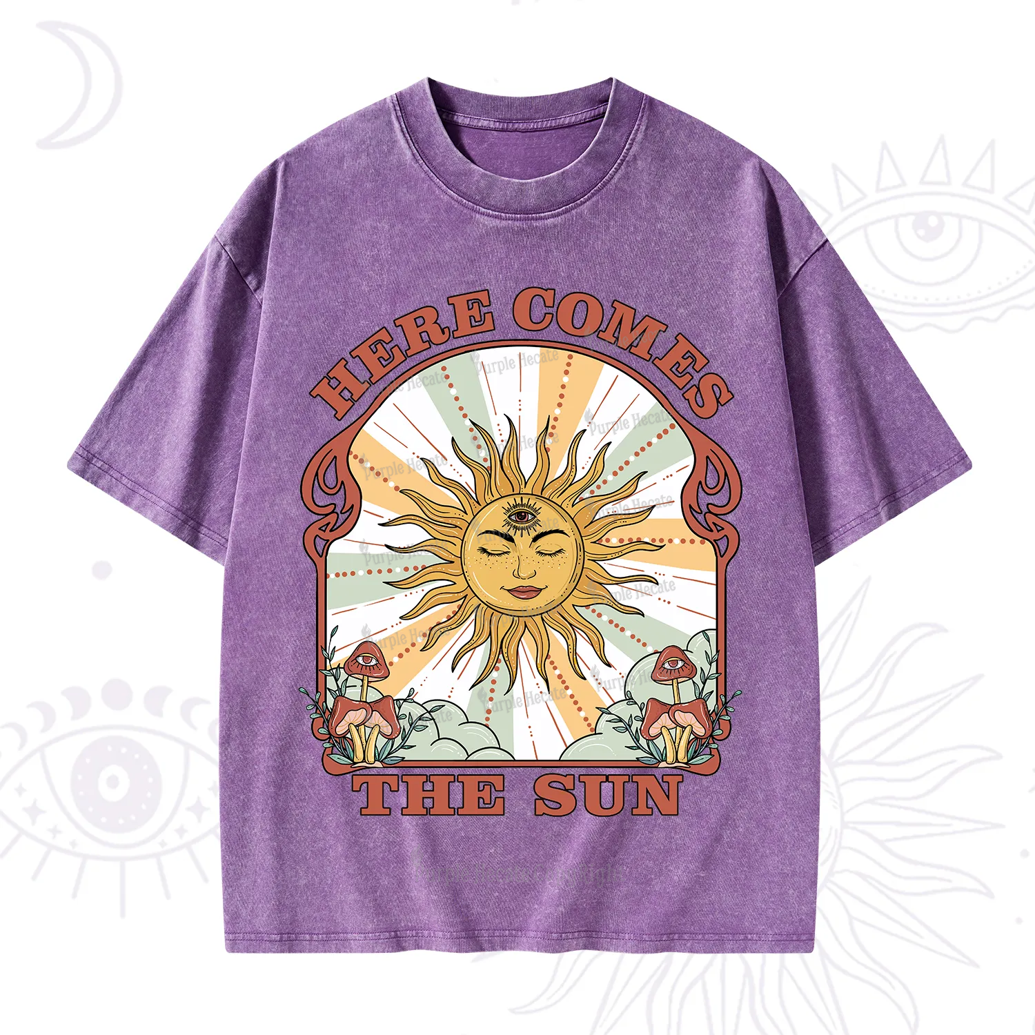 Purplehecate Here Comes The Sun Washed T-Shirt