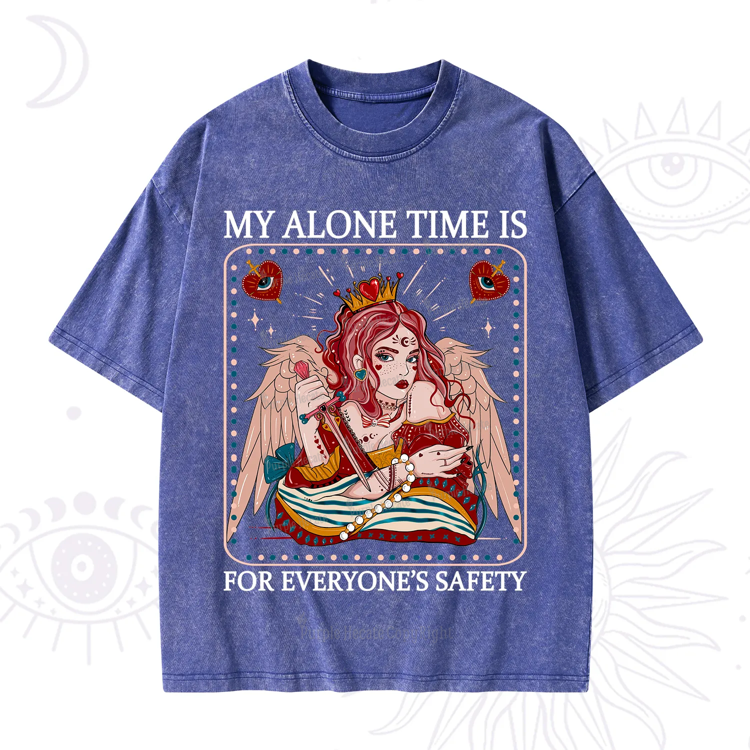Purplehecate My Alone Time Is For Everyone's Safety Washed T-Shirt