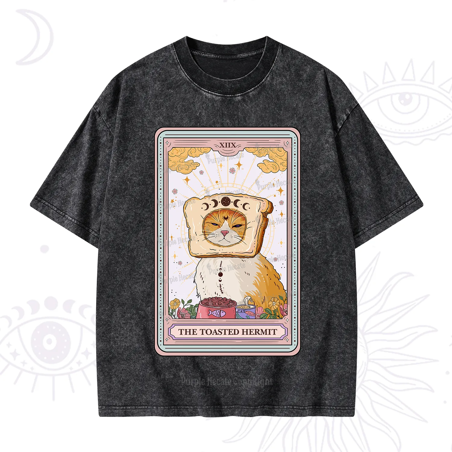 Purplehecate The Toasted Hermit Tarot Washed T-Shirt