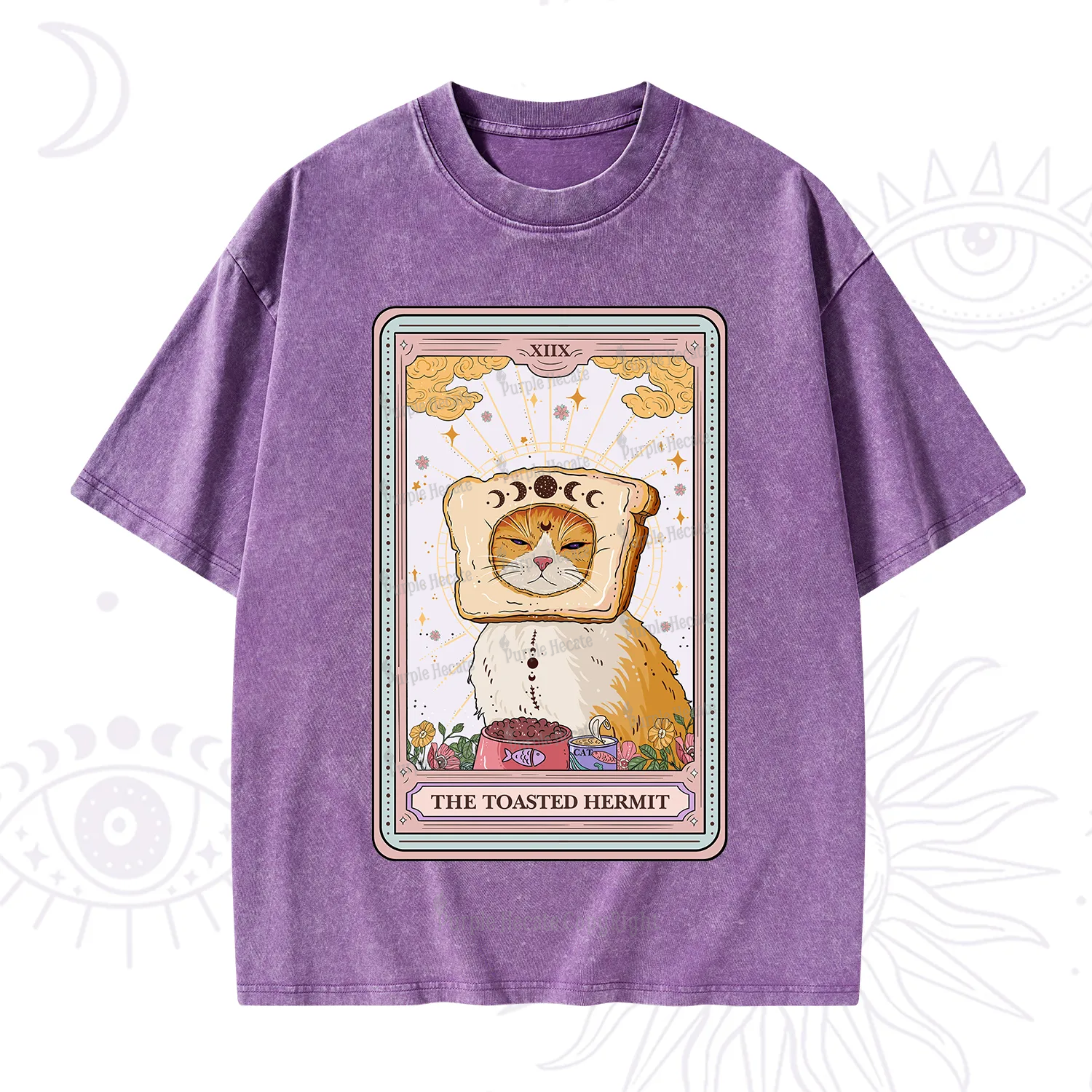 Purplehecate The Toasted Hermit Tarot Washed T-Shirt