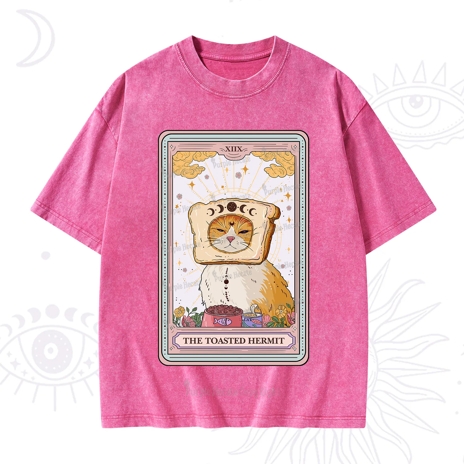 Purplehecate The Toasted Hermit Tarot Washed T-Shirt