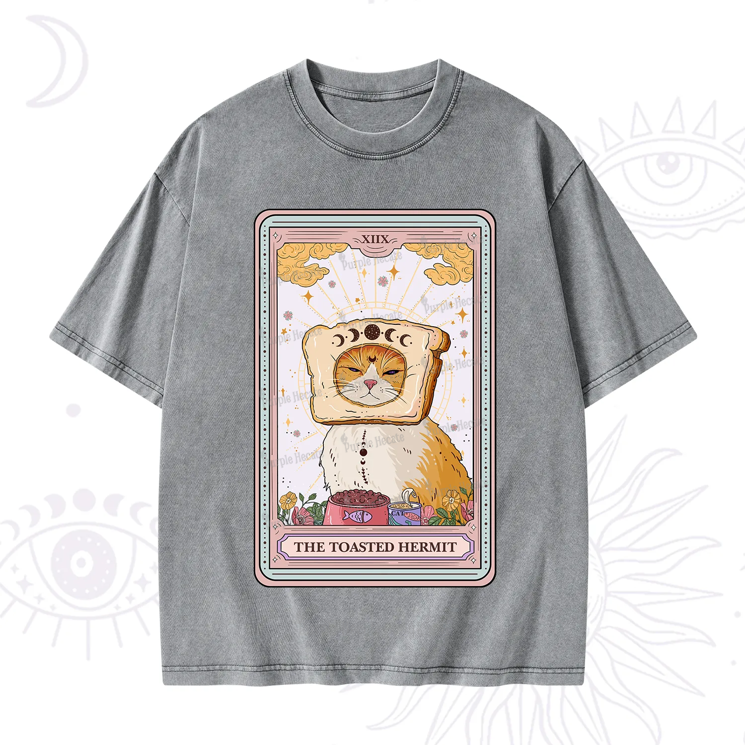 Purplehecate The Toasted Hermit Tarot Washed T-Shirt