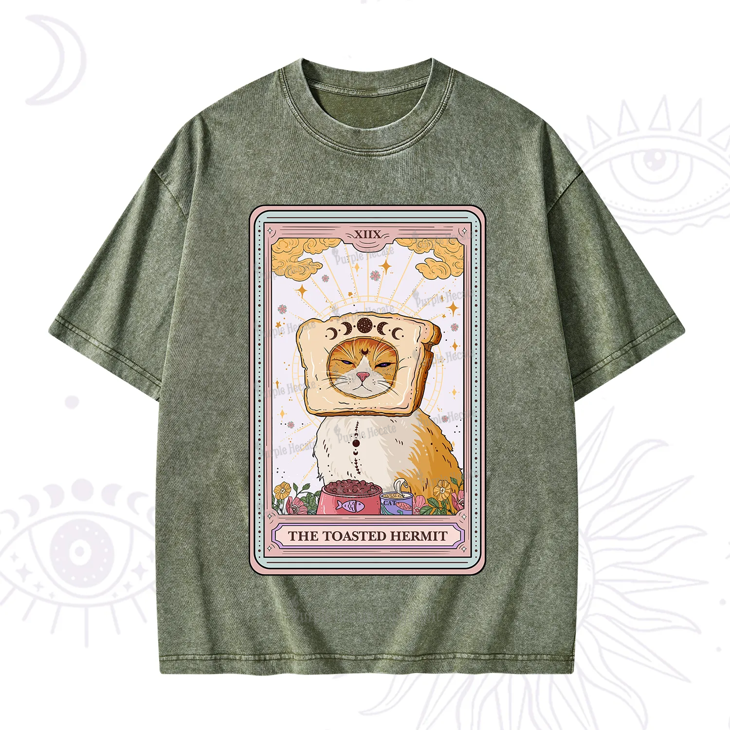 Purplehecate The Toasted Hermit Tarot Washed T-Shirt