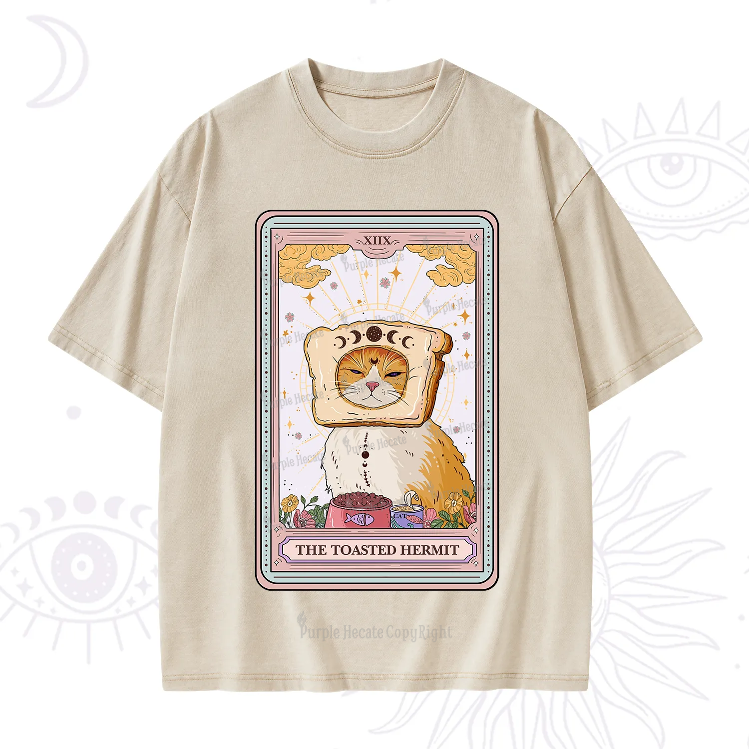 Purplehecate The Toasted Hermit Tarot Washed T-Shirt