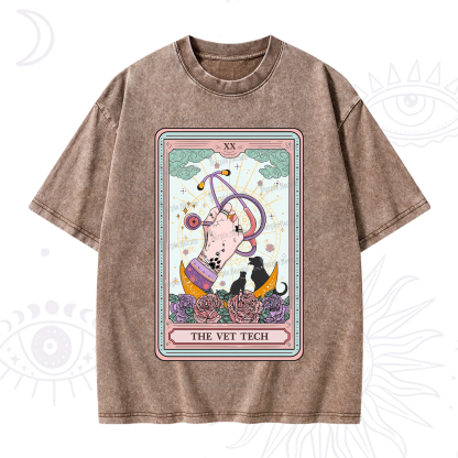 Purplehecate The Vet Tech Tarot Washed T-Shirt