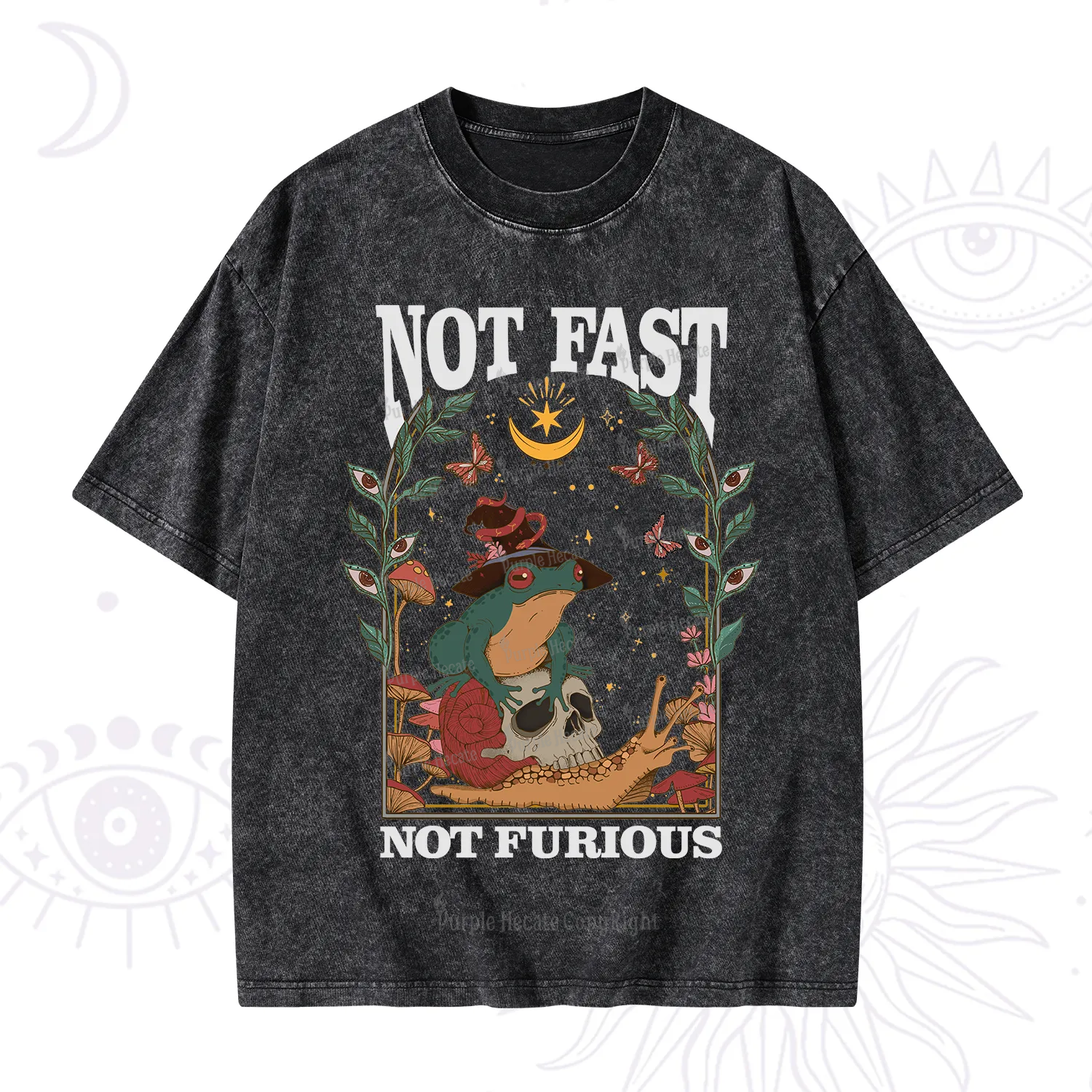 Purplehecate Not Fast Not Furious Washed T-Shirt