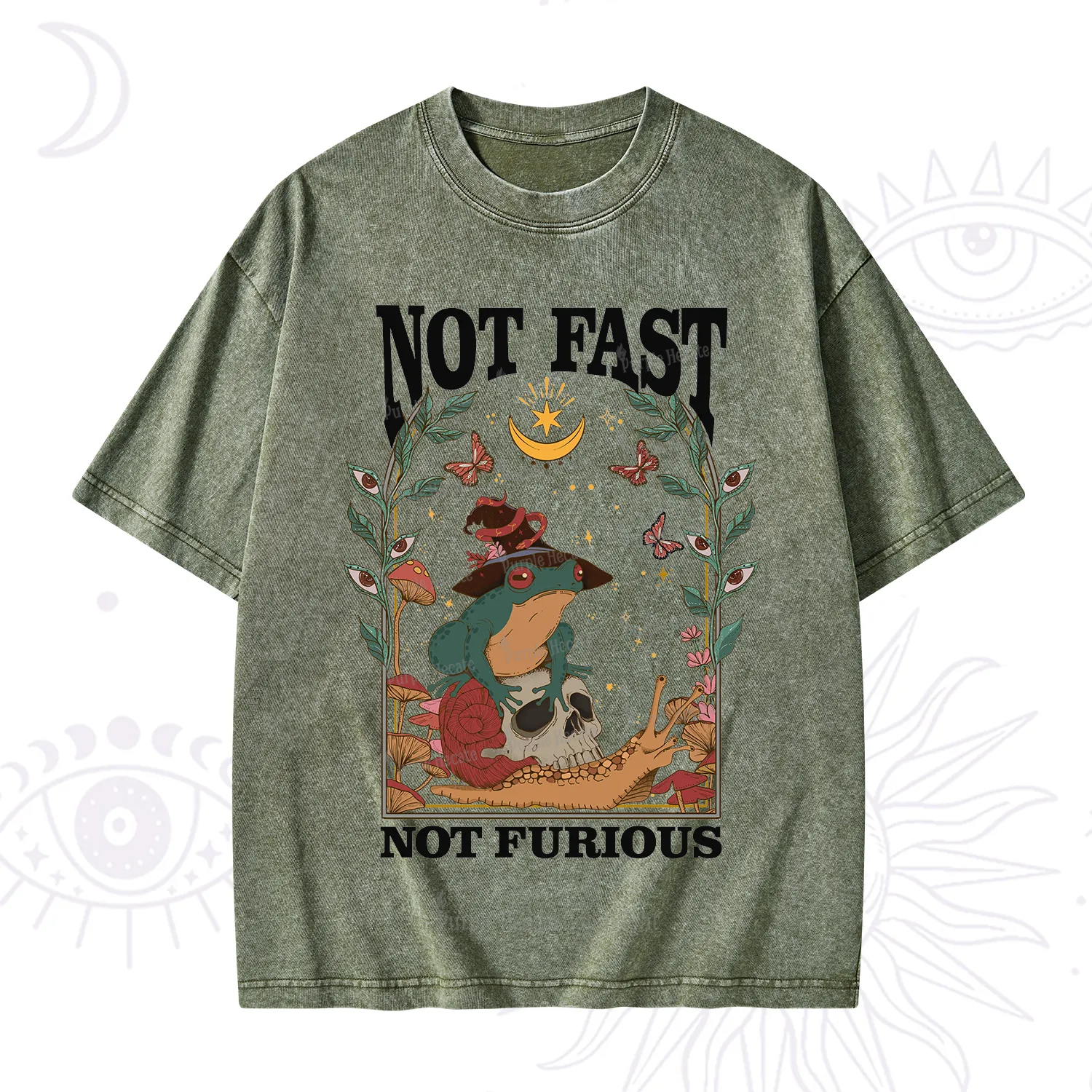 Purplehecate Not Fast Not Furious Washed T-Shirt
