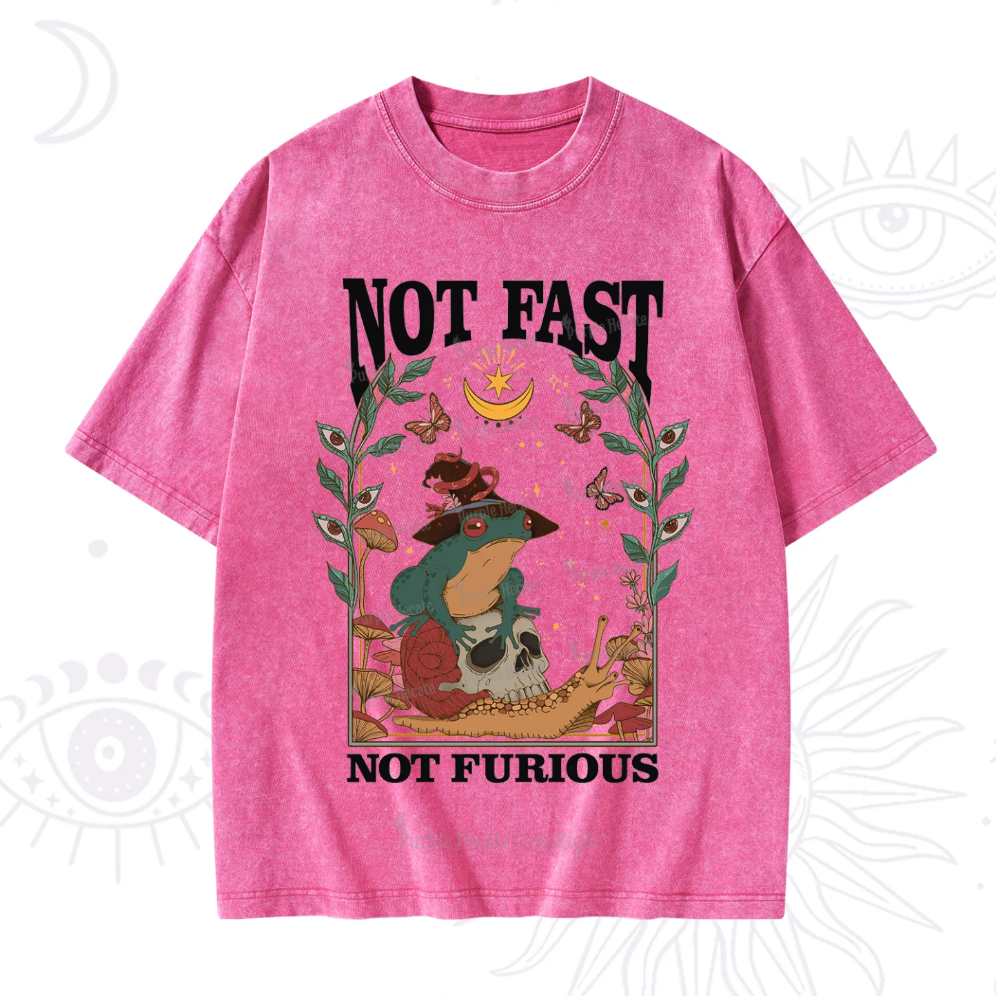Purplehecate Not Fast Not Furious Washed T-Shirt