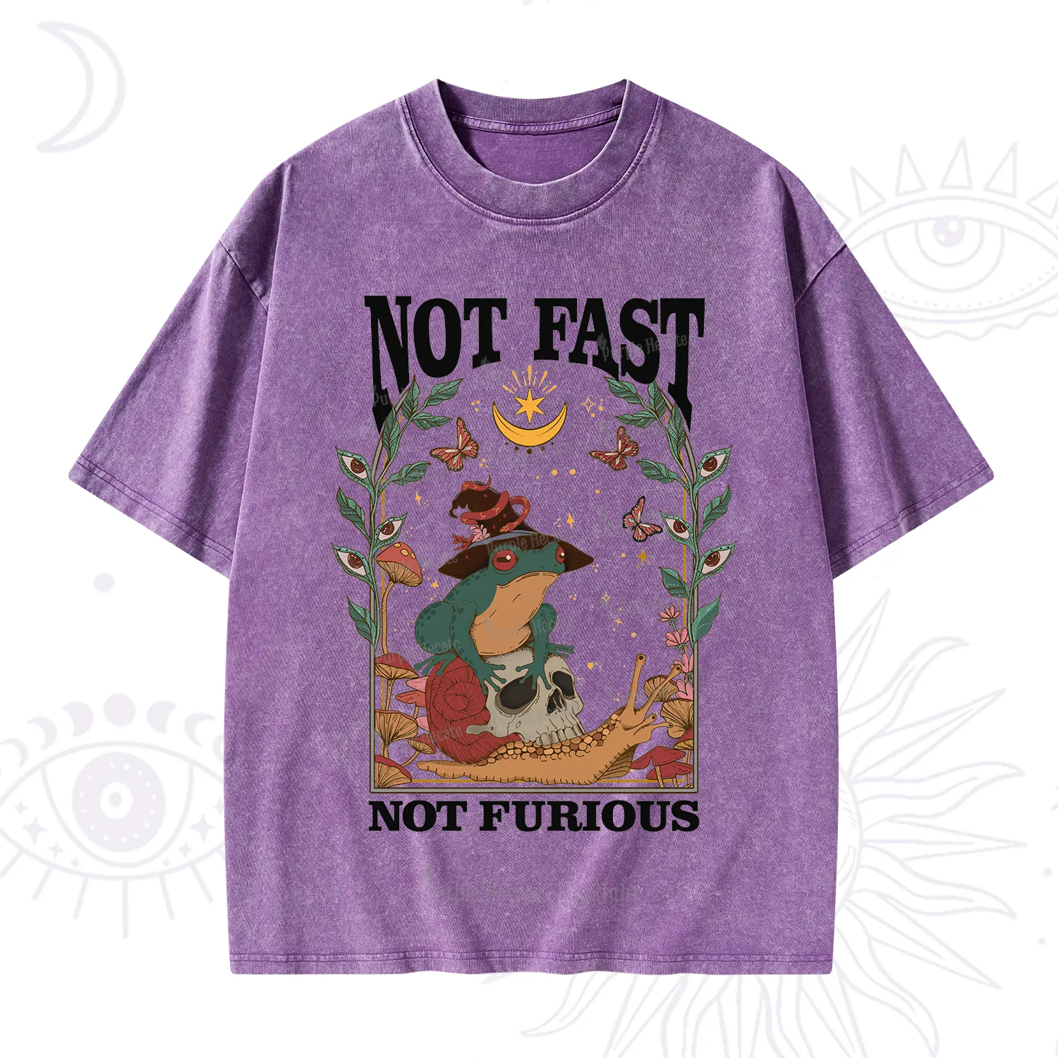 Purplehecate Not Fast Not Furious Washed T-Shirt