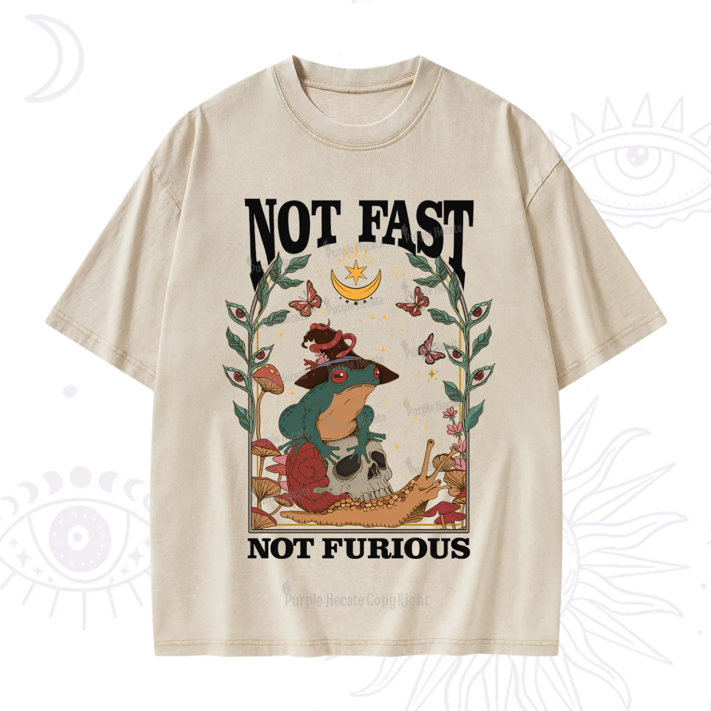 Purplehecate Not Fast Not Furious Washed T-Shirt