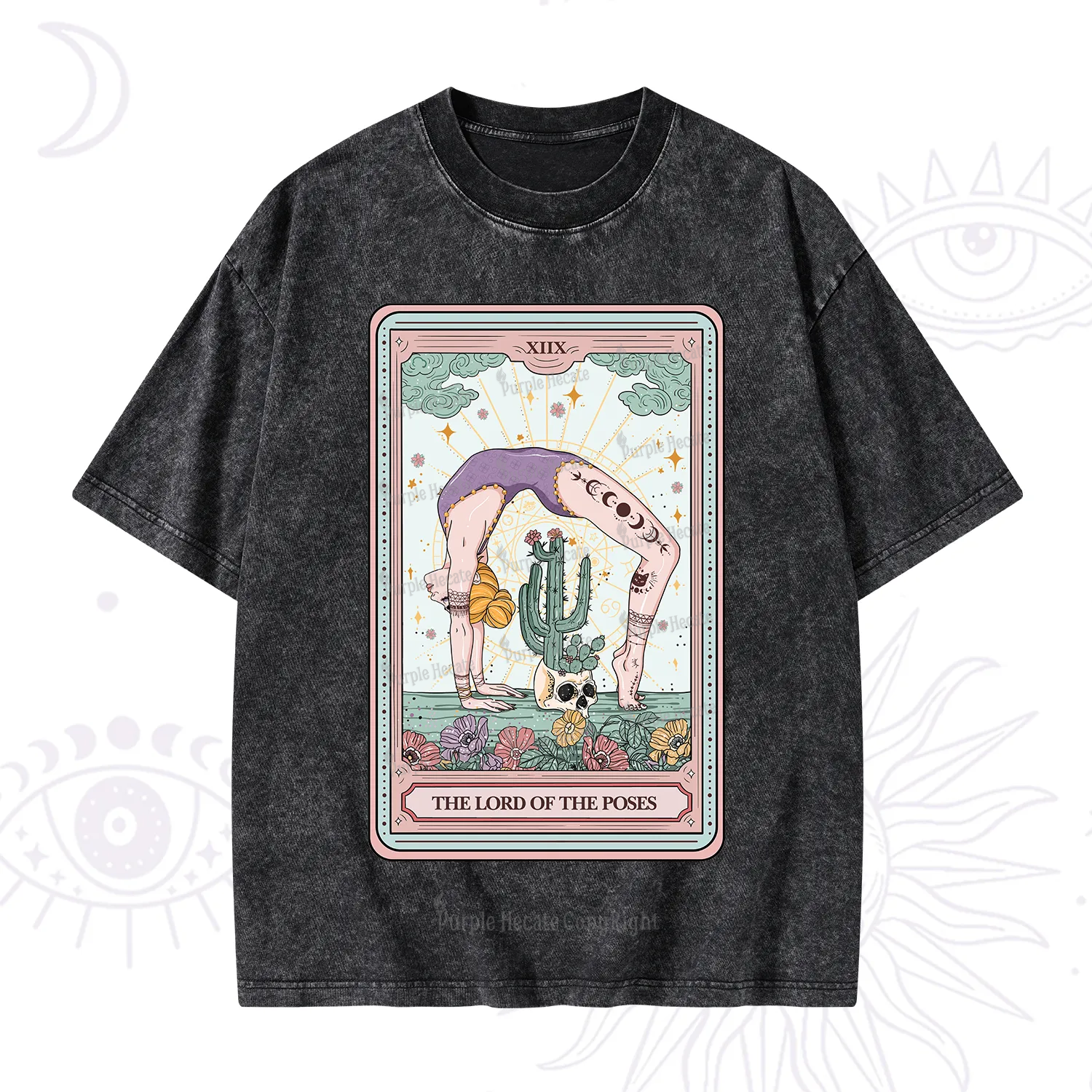 Purplehecate The Lord Of The Poses Tarot Washed T-Shirt
