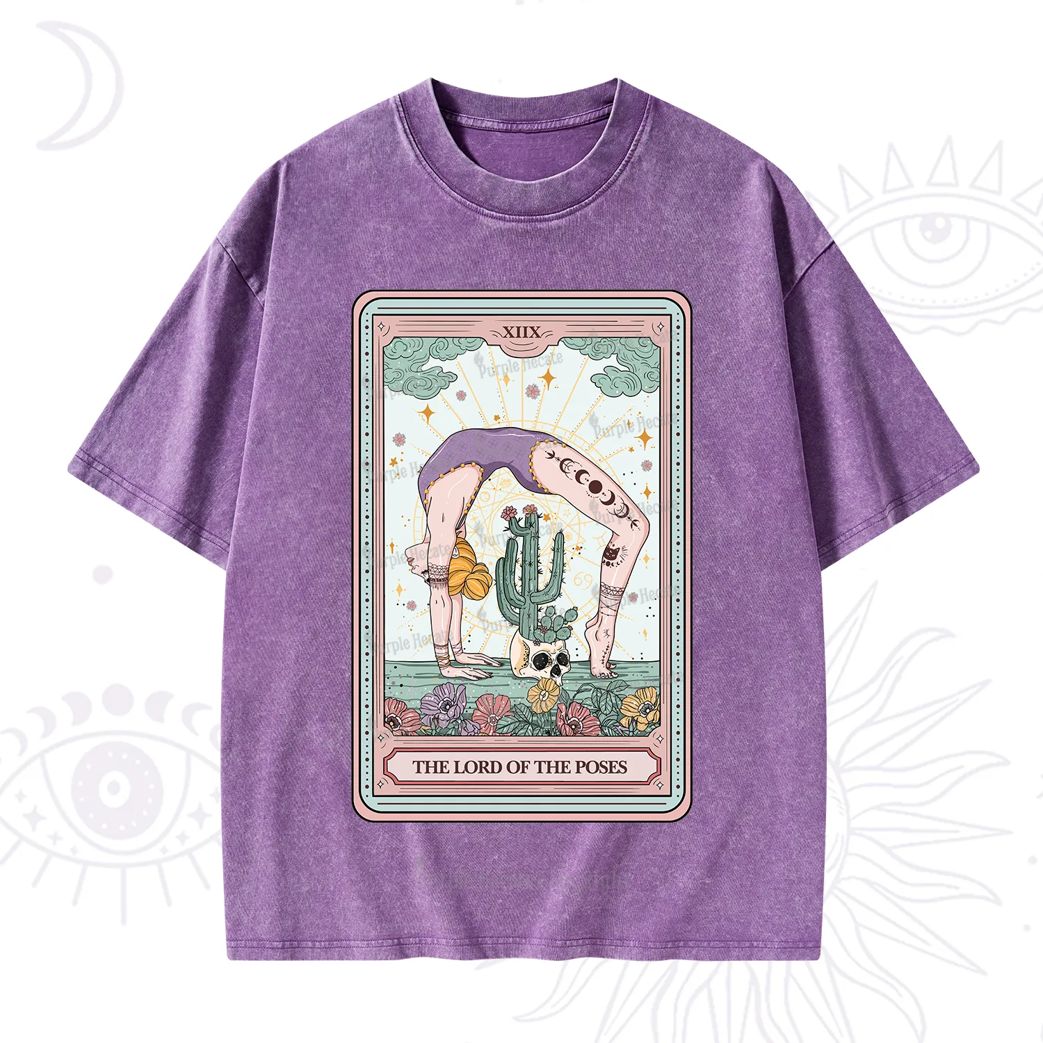 Purplehecate The Lord Of The Poses Tarot Washed T-Shirt