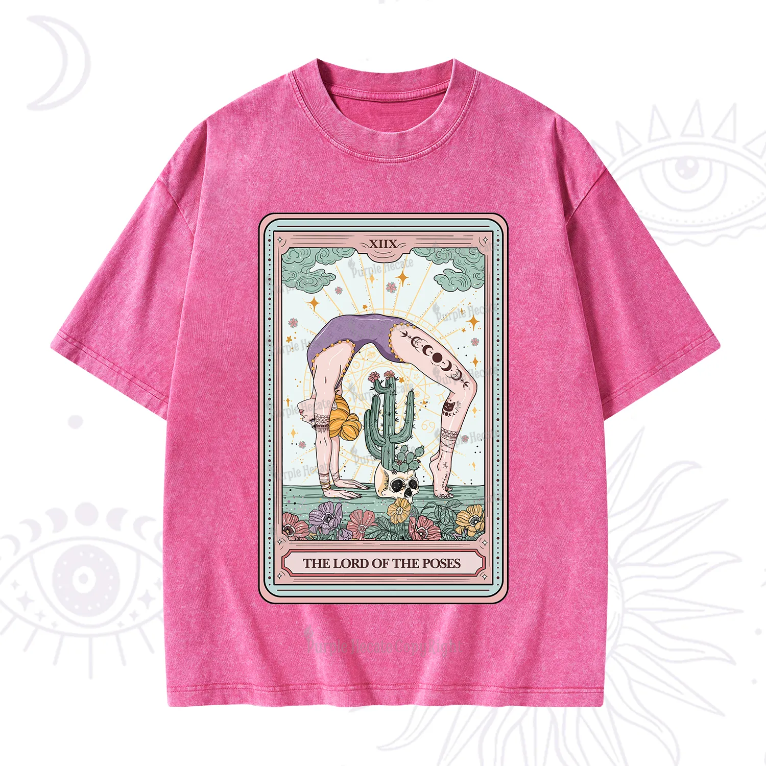 Purplehecate The Lord Of The Poses Tarot Washed T-Shirt
