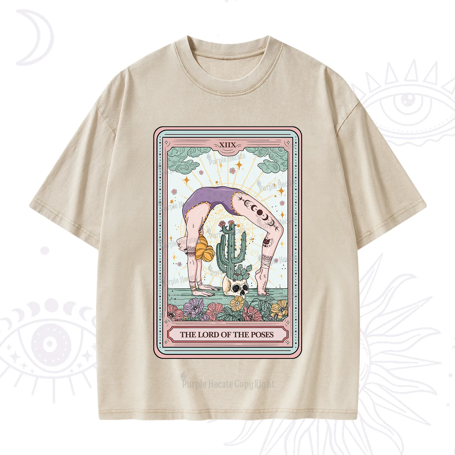 Purplehecate The Lord Of The Poses Tarot Washed T-Shirt