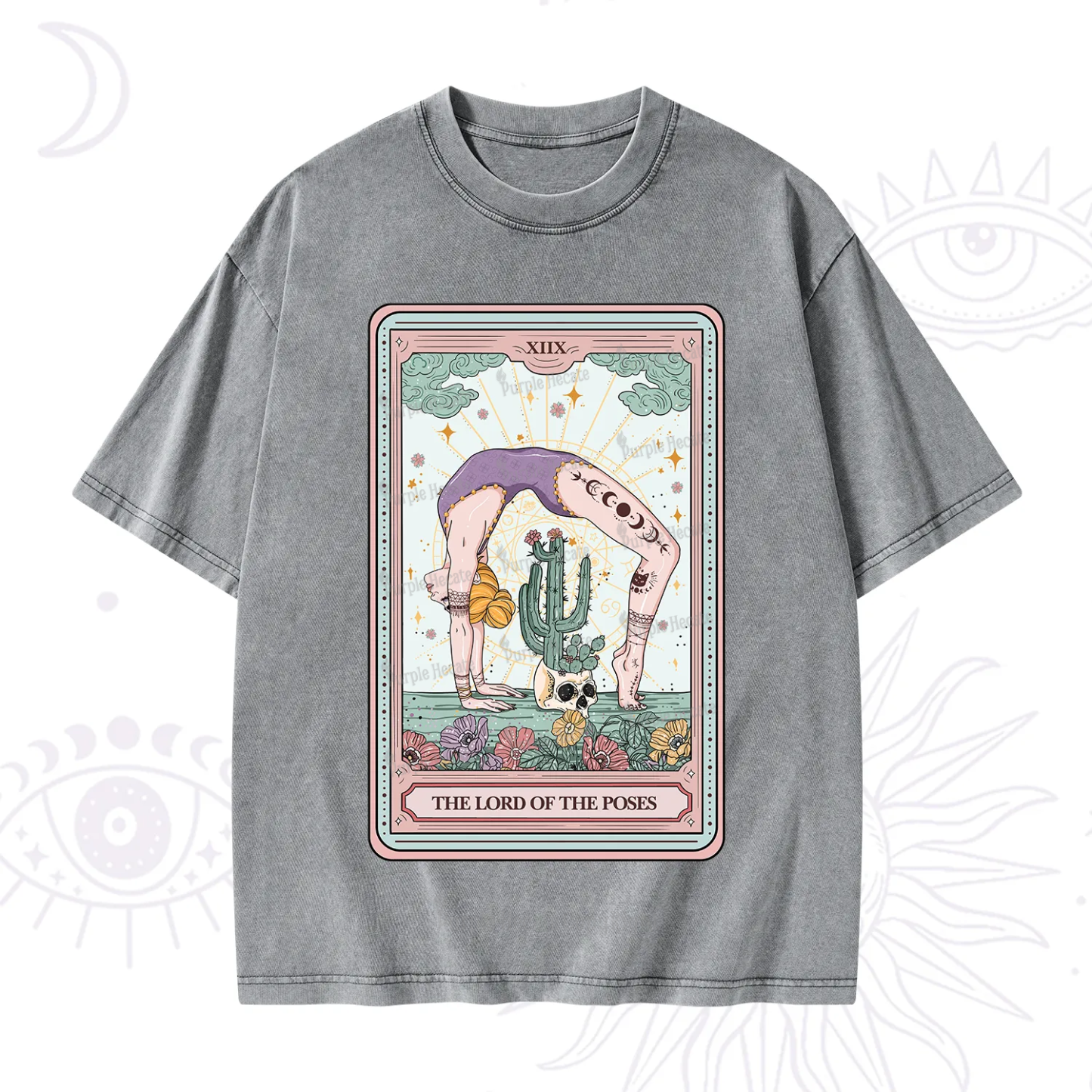 Purplehecate The Lord Of The Poses Tarot Washed T-Shirt