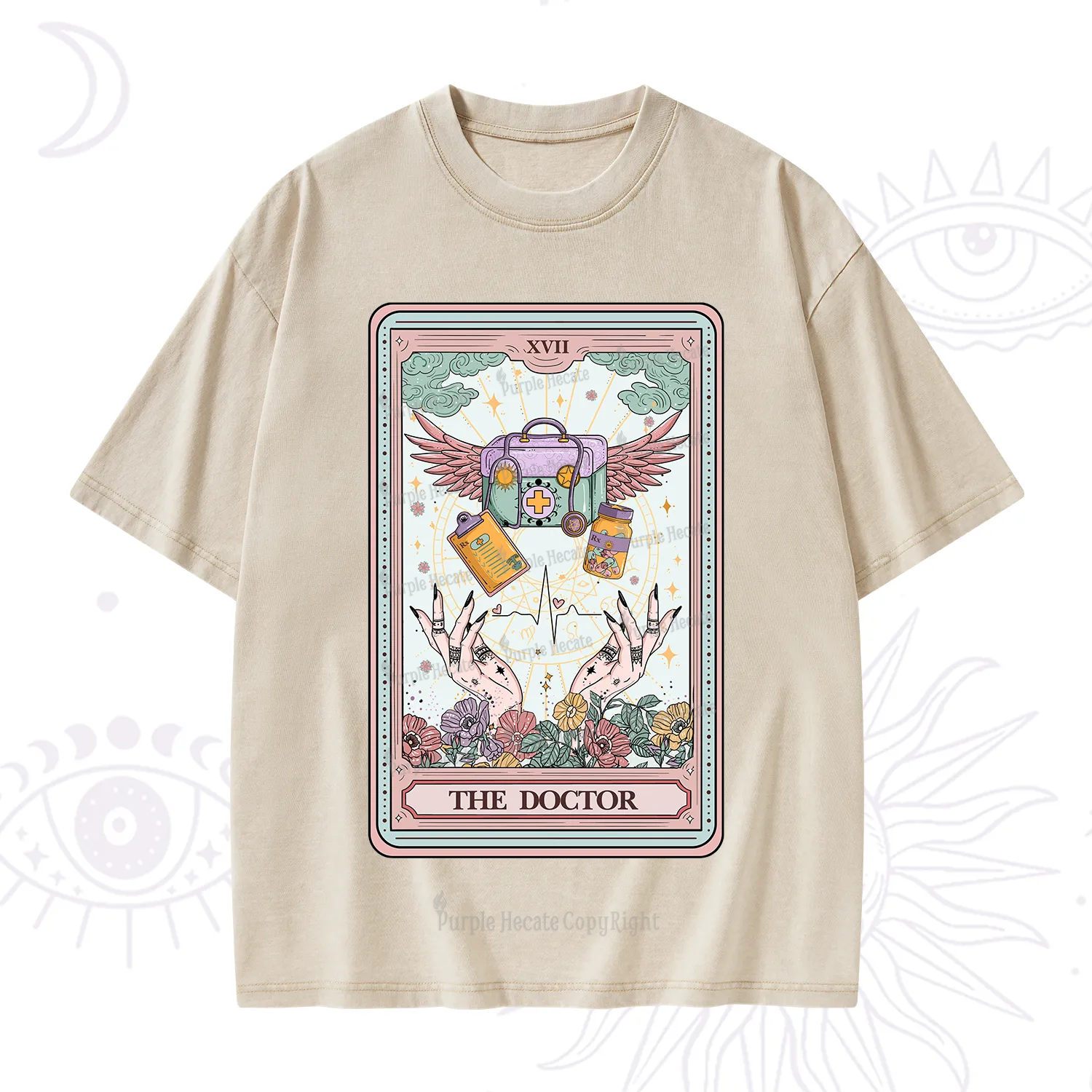 Purplehecate The Doctor Tarot Washed T-Shirt