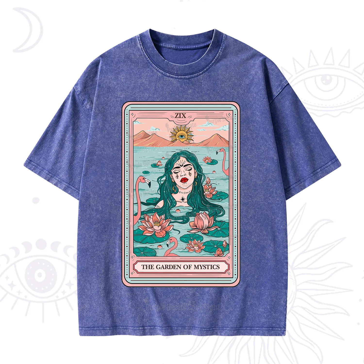 Purplehecate The Garden Of Mystics Tarot Washed T-Shirt