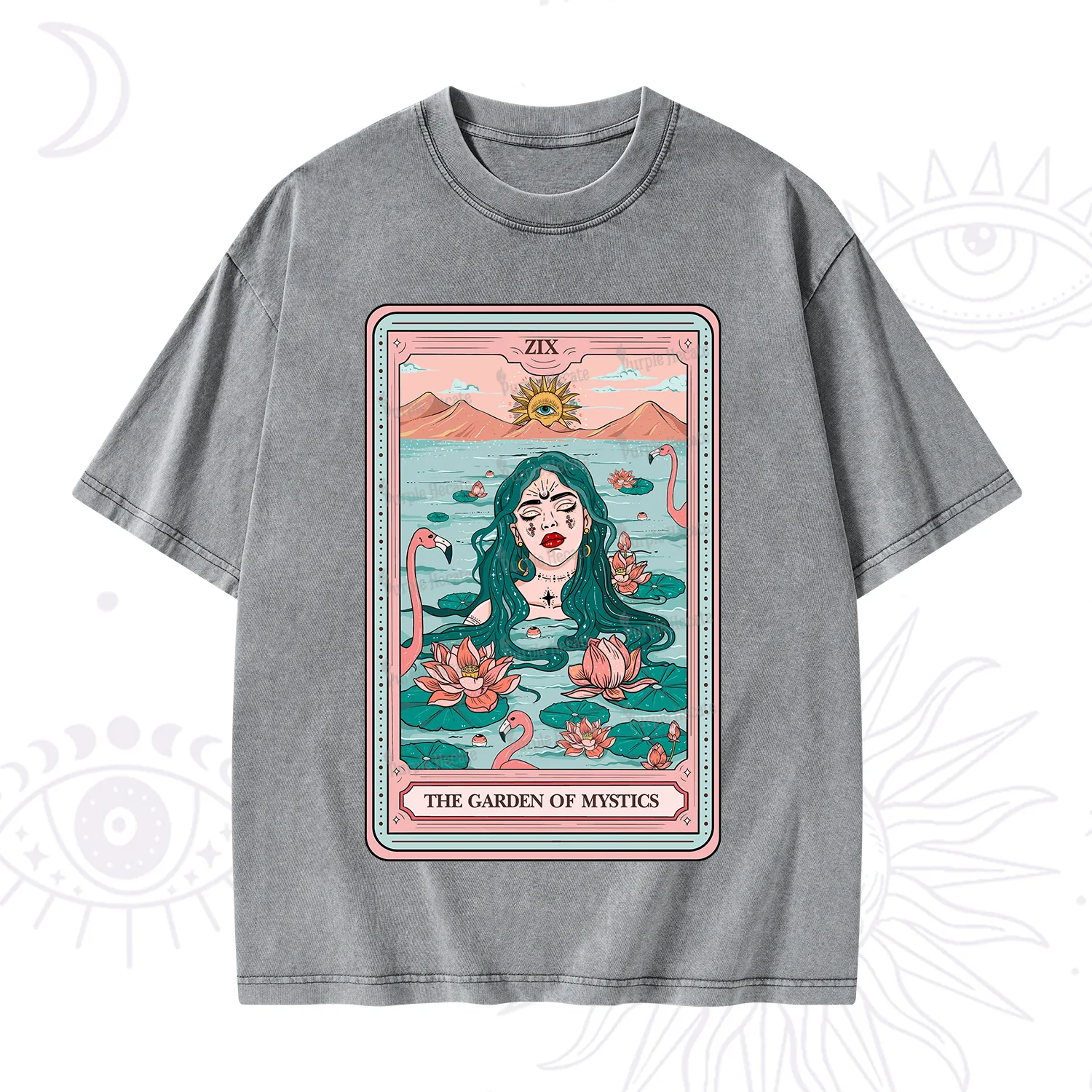 Purplehecate The Garden Of Mystics Tarot Washed T-Shirt
