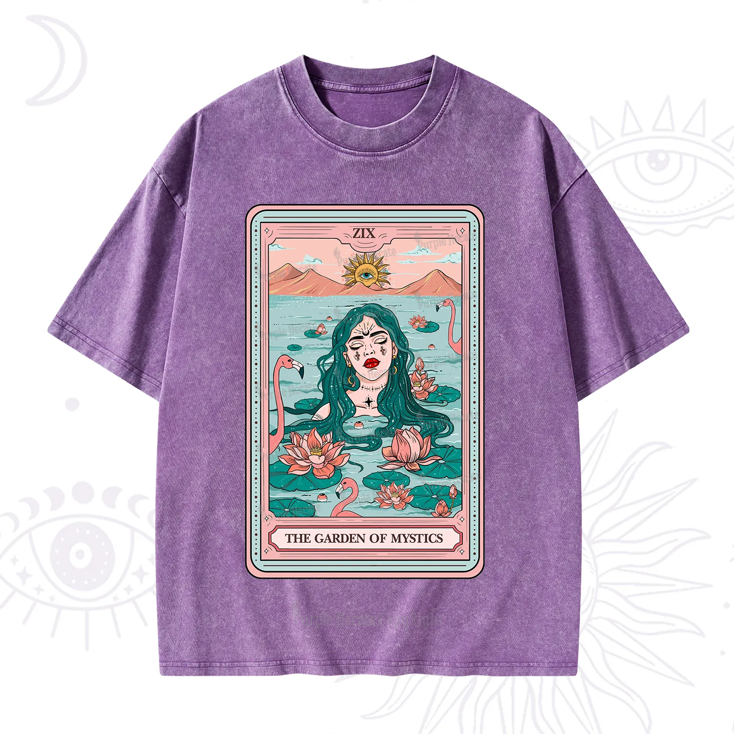 Purplehecate The Garden Of Mystics Tarot Washed T-Shirt