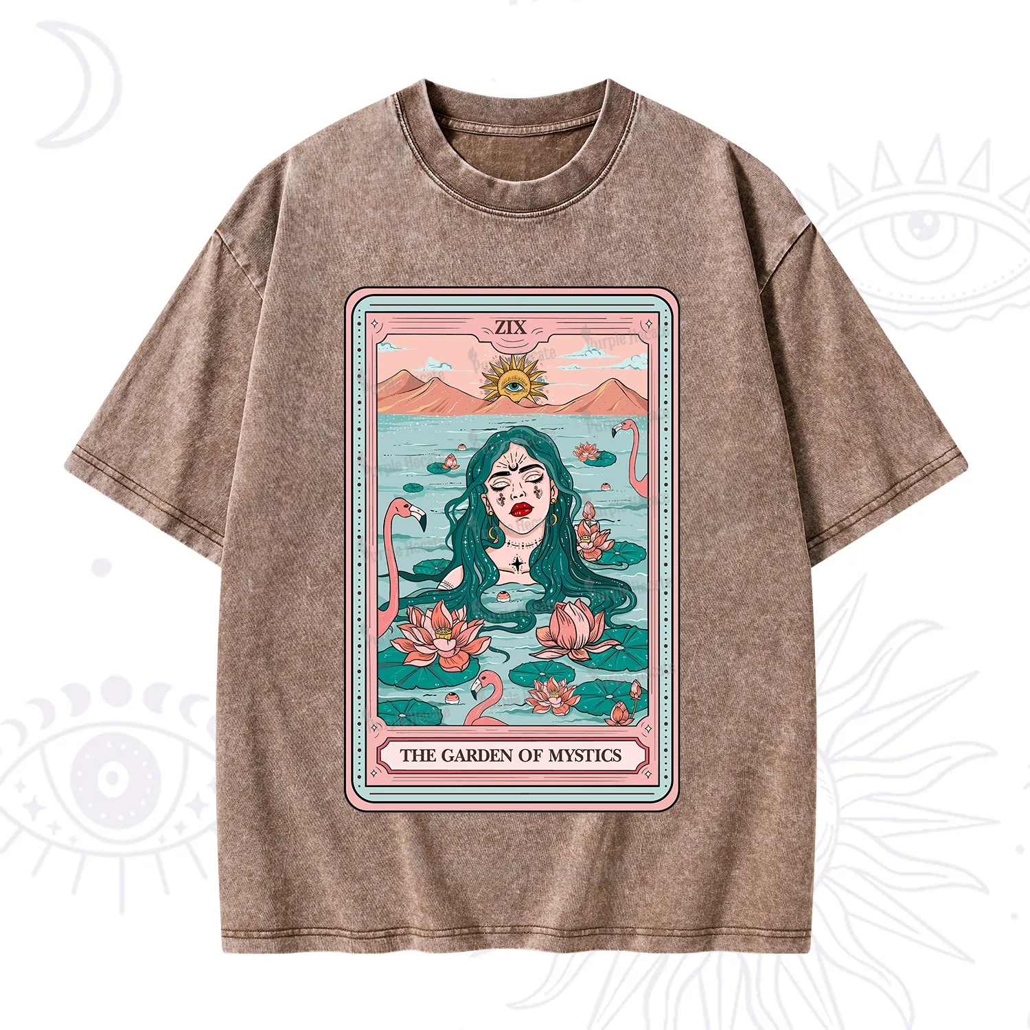 Purplehecate The Garden Of Mystics Tarot Washed T-Shirt