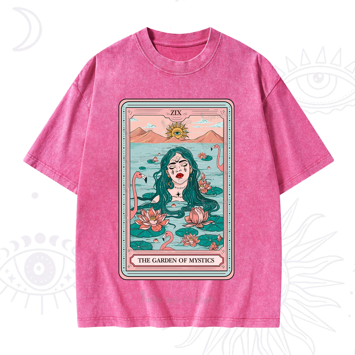 Purplehecate The Garden Of Mystics Tarot Washed T-Shirt