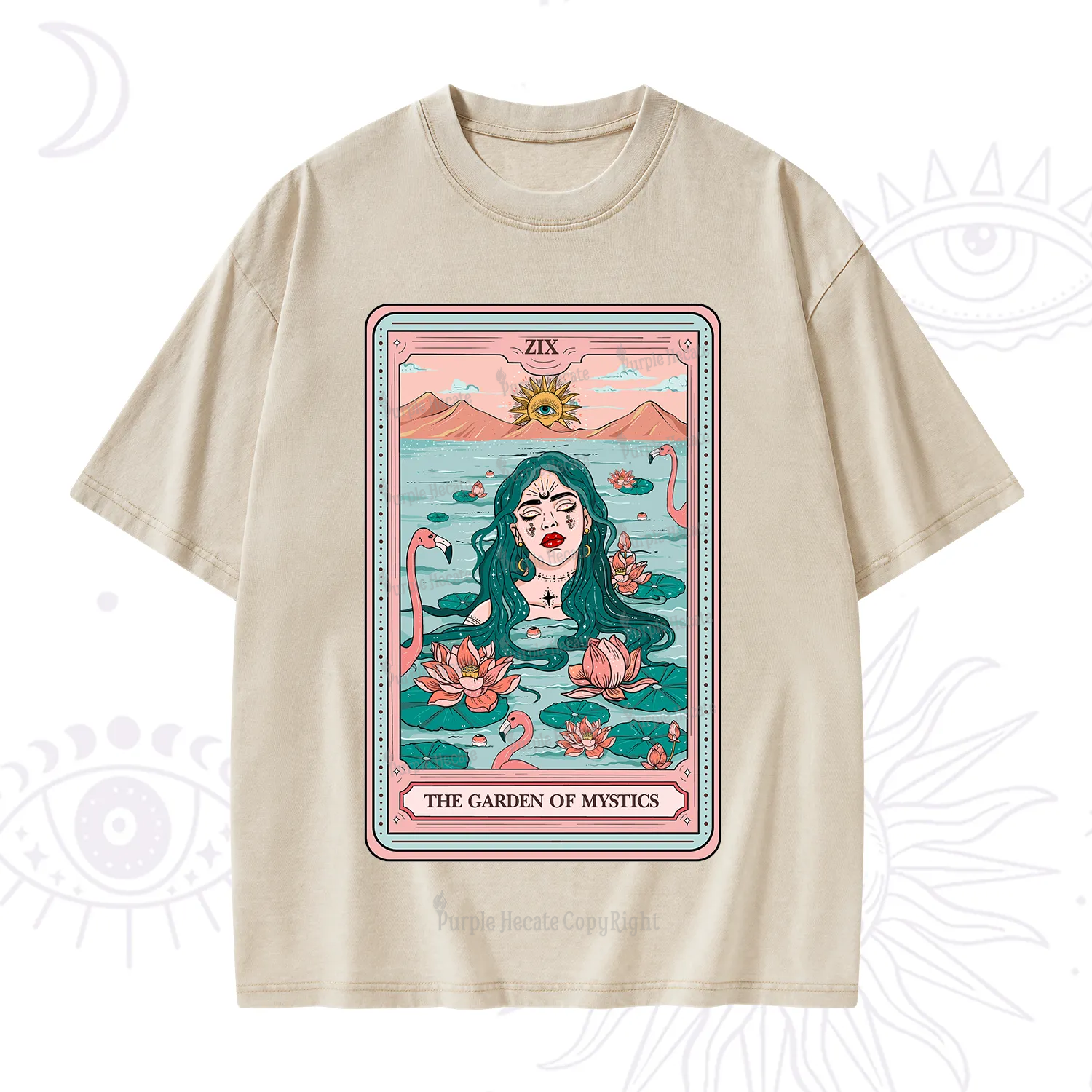 Purplehecate The Garden Of Mystics Tarot Washed T-Shirt