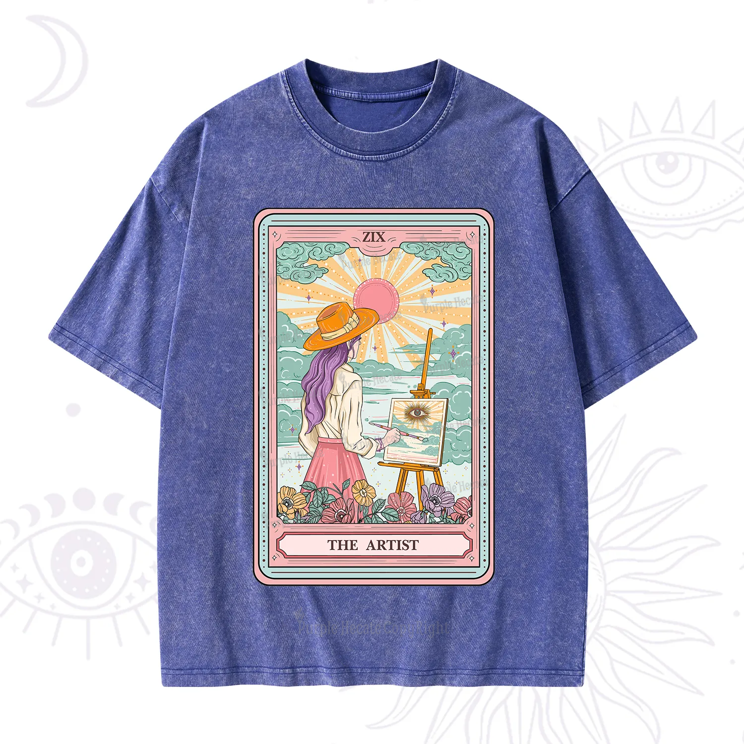 Purplehecate The Artist Tarot Washed T-Shirt