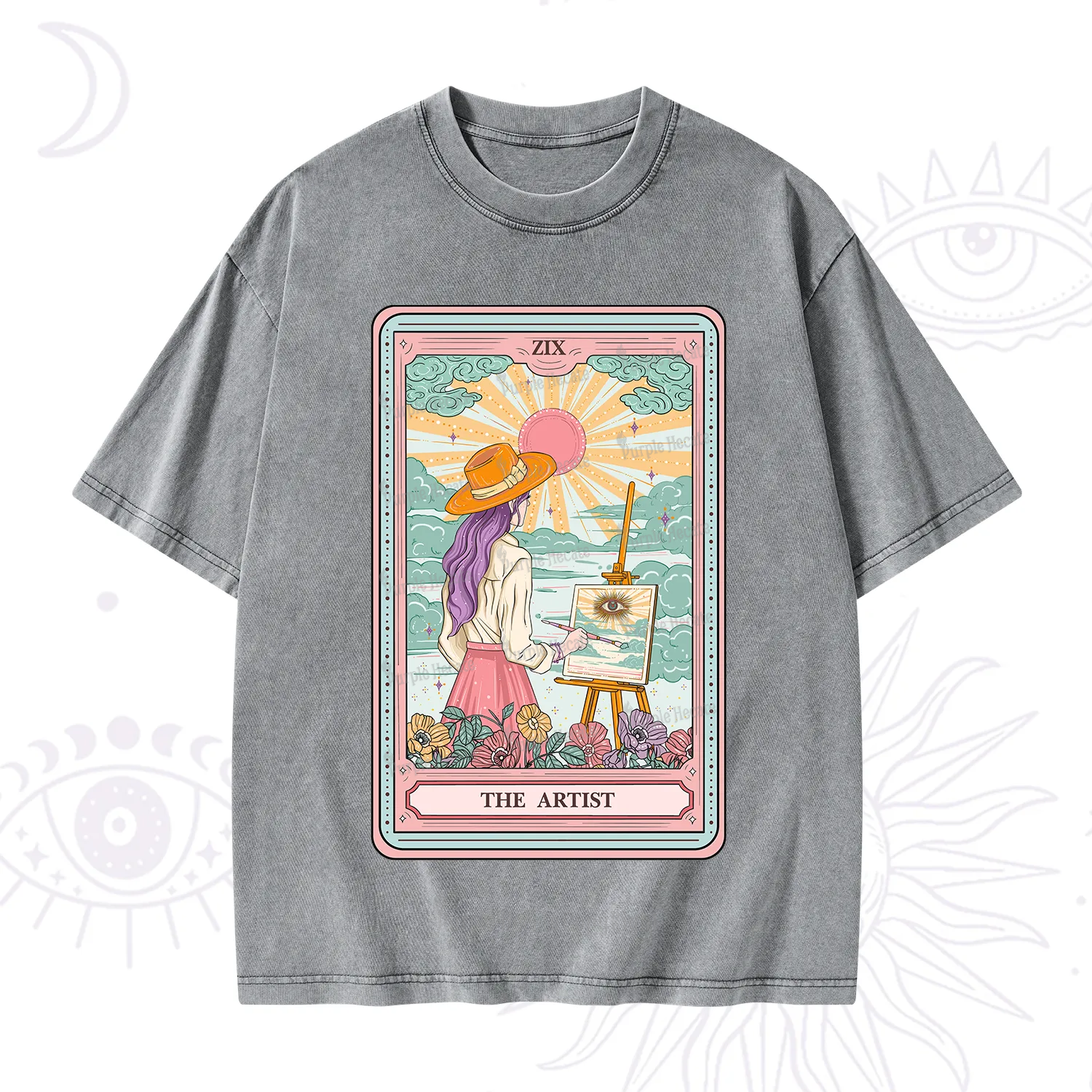 Purplehecate The Artist Tarot Washed T-Shirt