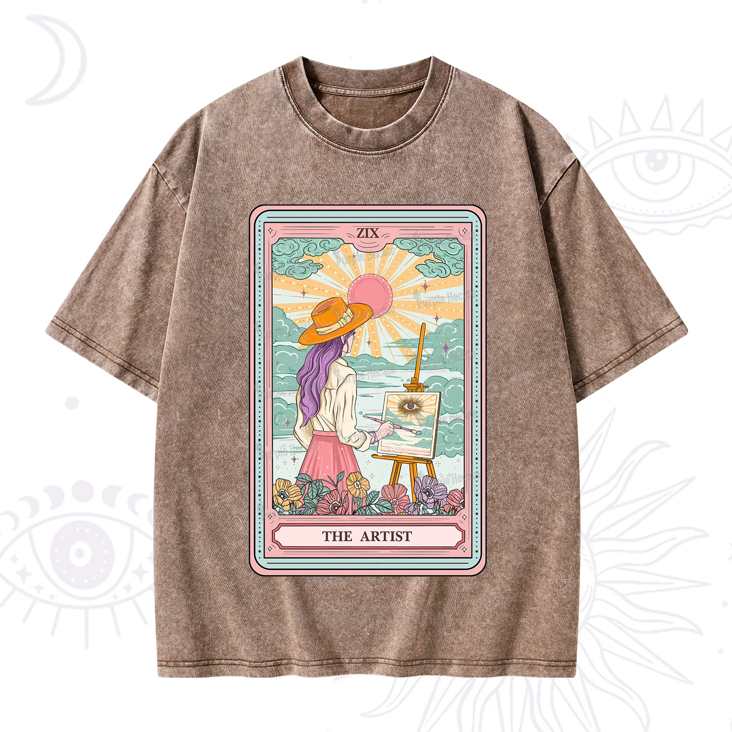 Purplehecate The Artist Tarot Washed T-Shirt