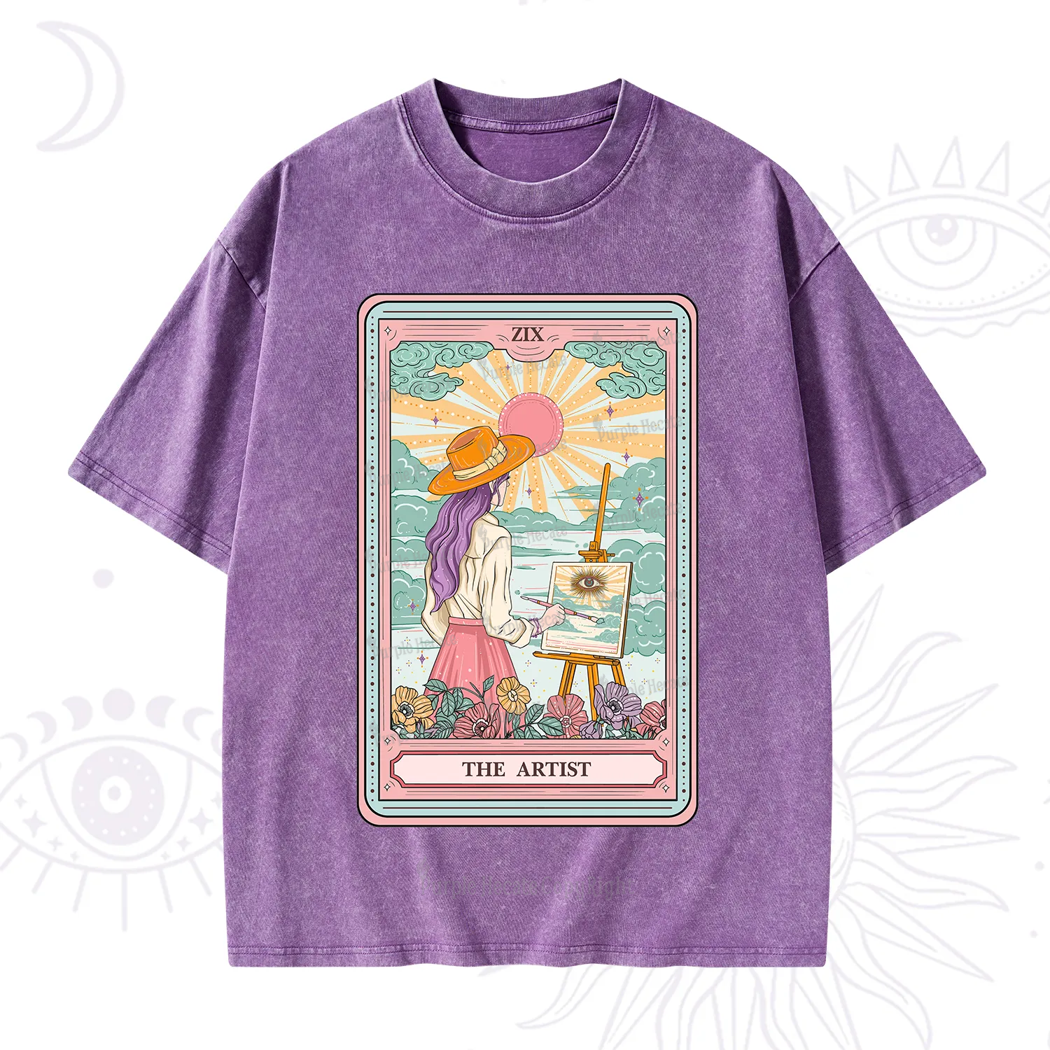 Purplehecate The Artist Tarot Washed T-Shirt