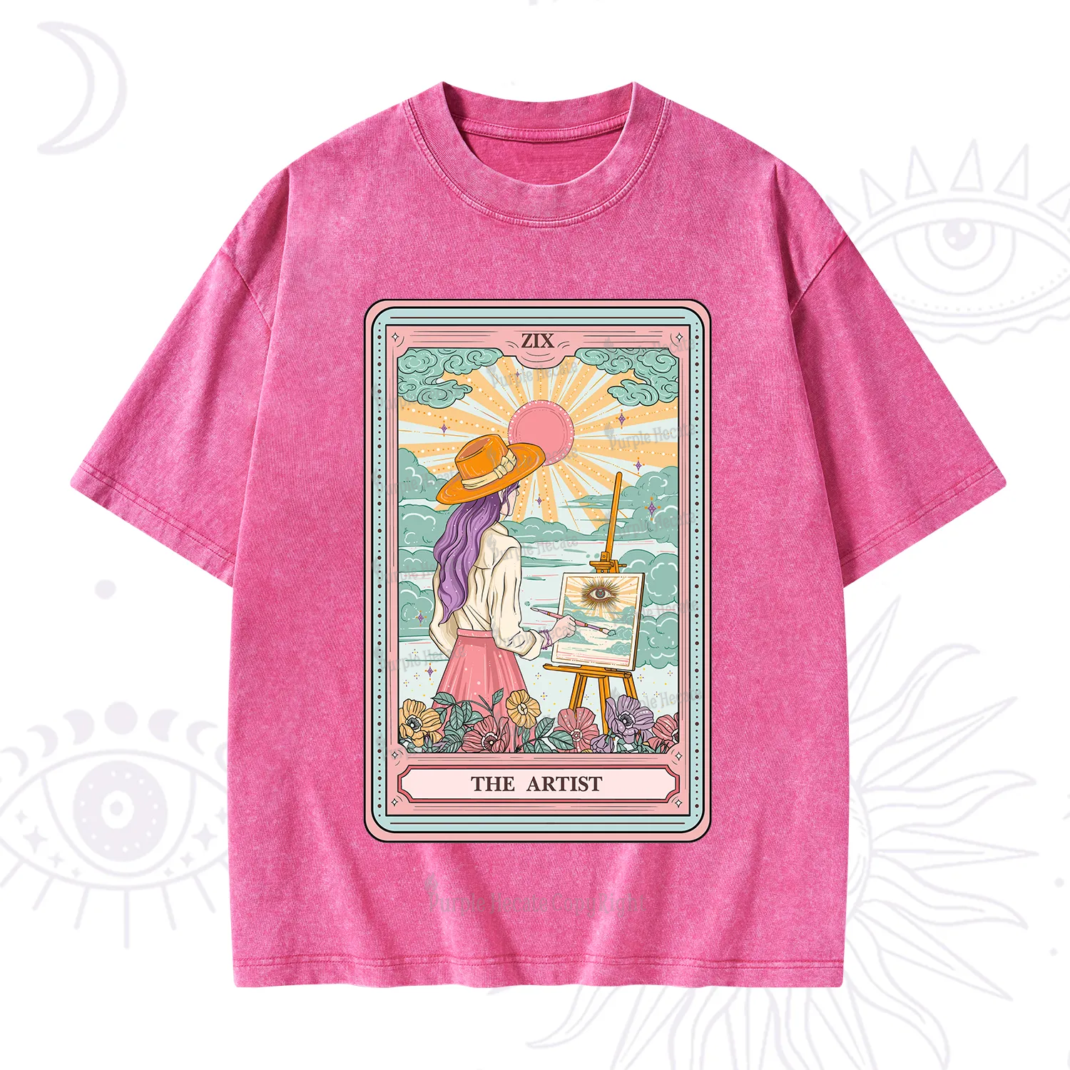 Purplehecate The Artist Tarot Washed T-Shirt