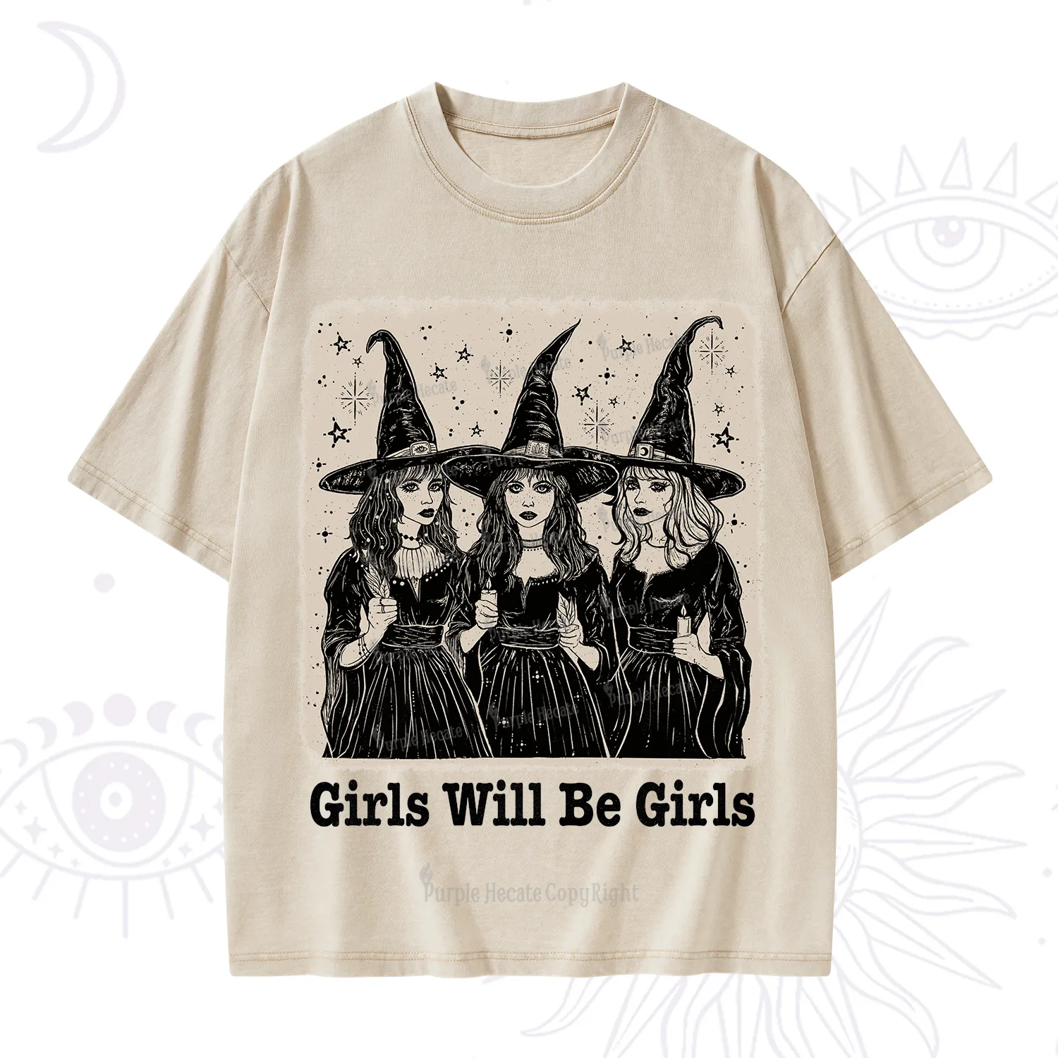 Purplehecate Girls Will Be Girls Washed T-Shirt